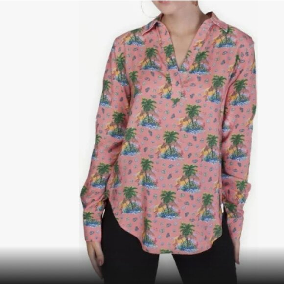 Nrvna Mode Hawaiian Shirt / Blouse - Small - Beach Vibes - Tropical - Picture 1 of 6